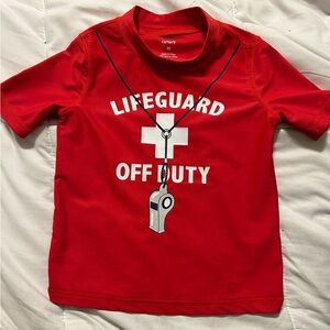 Carter's Boys "Life Guard" Graphic T-Shirt; Red Size 4T